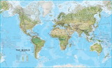 Mapa físico del mundo - online jigsaw puzzle - 40 pieces
