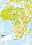 Mapa físico de África - online jigsaw puzzle - 40 pieces