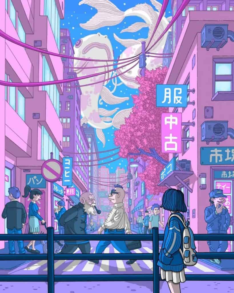 AzzyFazzy - Anime cityscape